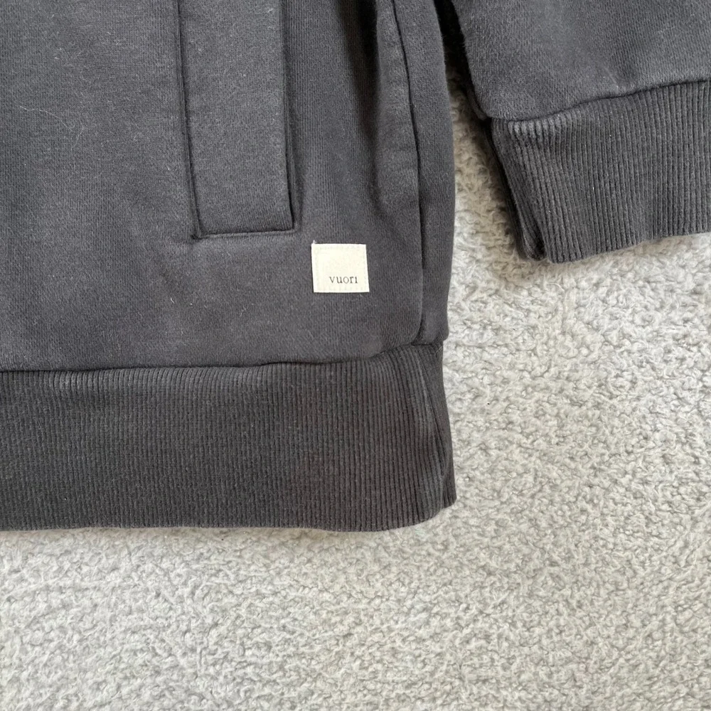 Vuori Womens Dark Gray Restore Full Zip Hoodie Organic Cotton Fleece Size Medium - Picture 5 of 10